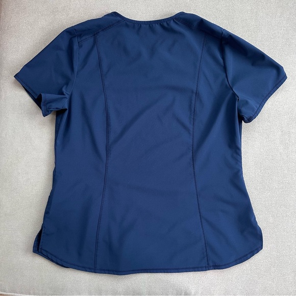 Cherokee Infinity V Neck Scrub Top. Navy Blue. Large. - Picture 2 of 5